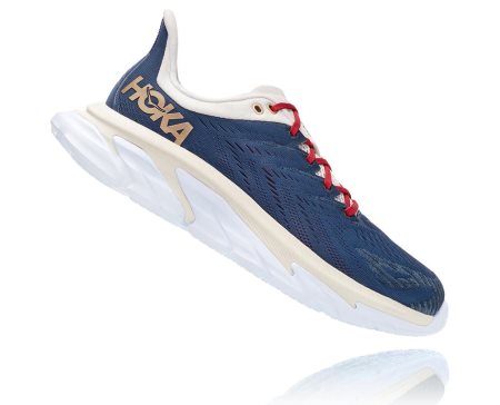 Hoka One One Clifton Edge Moški Road Tekaški Čevlji Indigo / Rdeča SI-158903D